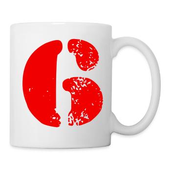 Symbole numérique 6 - Mug blanc - blanc - Droite