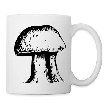 Fungus Mushrooms Poisonous Mushrooms Mycology Earthy Vector - Mug - white - Right