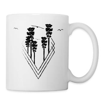 Geometric shape tree birds - Mug - white - Right