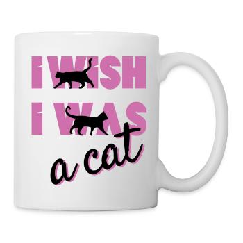 Pfotschafter Design: I wish I was a cat - Mug - white - Right