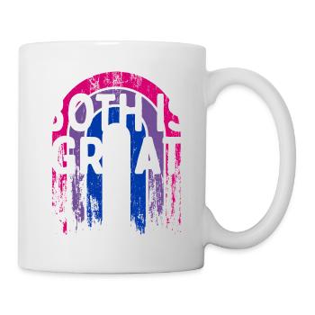 Les deux est super bisexuel LGBTQ bi fierté pansexuelle - Mug blanc - blanc - Droite