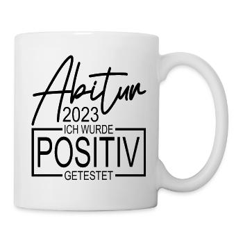 Abitur 2023 positiv getestet - Tasse - Weiß - Rechts