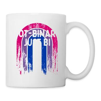 Not-binaire Juste Bi Bisexuel Dictons Bi Pride - Mug blanc - blanc - Droite