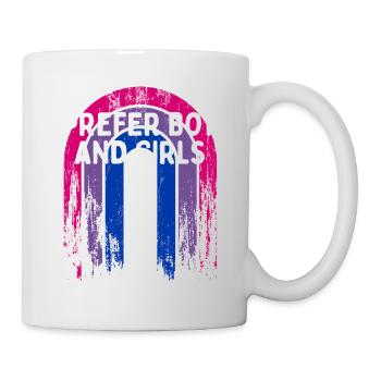 I Prefer Boys and Girls Bisexual LGBTQ Bi Pride - Tasse - Weiß - Rechts