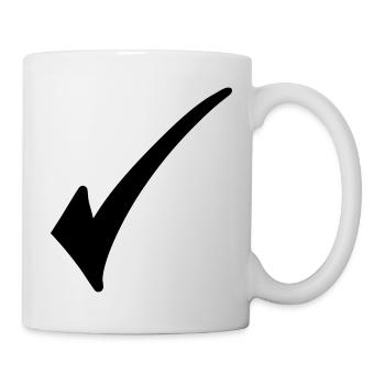 Crochet Emoji Esquisse Dessin Noir - Mug blanc - blanc - Droite