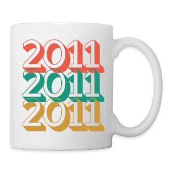 Anniversaire année 2011 / Vintage 2011 - Mug blanc - blanc - Droite
