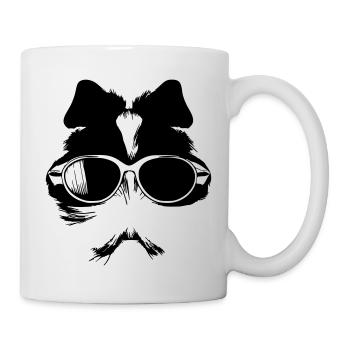 Guinea pig cool sunglasses funny vector 9 - Mug - white - Right