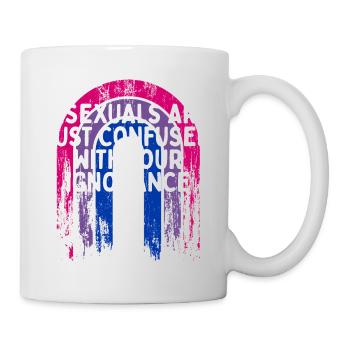 Confused with Your Ignorance Bisexual LGBTQ Bi - Tasse - Weiß - Rechts