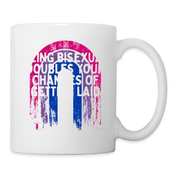 Doubles Your Chances of Getting Laid Bisexual - Mug - white - Right