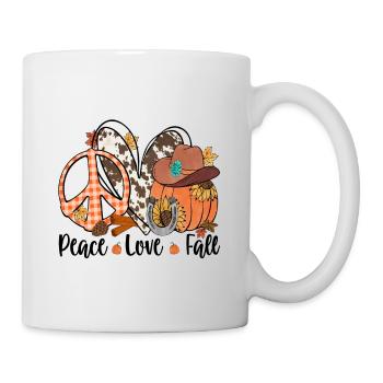 Paix Amour Chute - Mug blanc - blanc - Droite