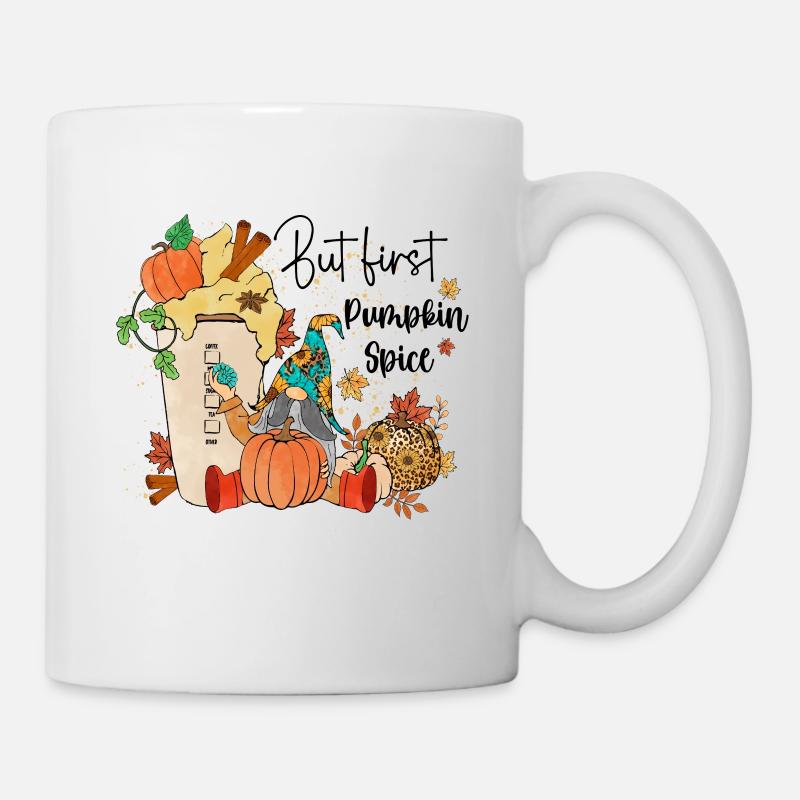 Aber zuerst Pumpkin Spice - Tasse - Weiß