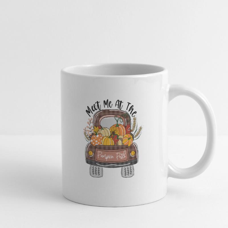 Rencontrez-moi à Pumpkin Patch Mug blanc
