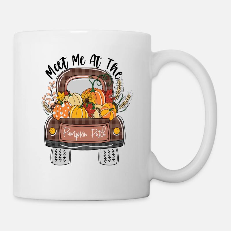 Rencontrez-moi à Pumpkin Patch - Mug blanc - blanc