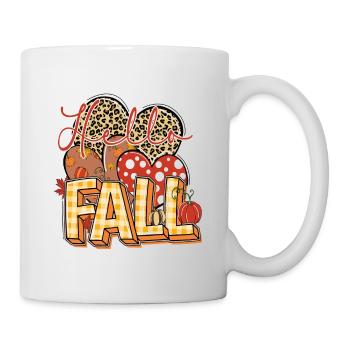 Hallo Herbst, Happy Fall y'all - Tasse - Weiß - Rechts