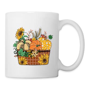 Happy Fall y'all, Halloween Geschenk - Tasse - Weiß - Rechts