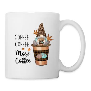 Kaffee mehr Kaffee, Happy Fall y'all - Tasse - Weiß - Rechts