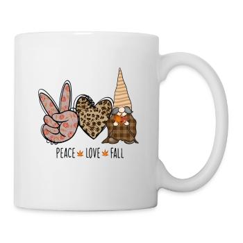 Peace Love Fall, Happy Fall y'all - Tasse - Weiß - Rechts