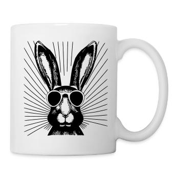 Lapin Animal de compagnie Cool Lunettes de soleil Lapin Vecteur - Mug blanc - blanc - Droite