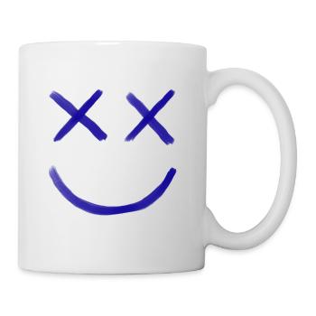 Smiling blau - Tasse - Weiß - Rechts