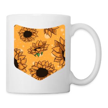 Garden Flowers Gift Breast Pocket Sunflower - Mug - white - Right