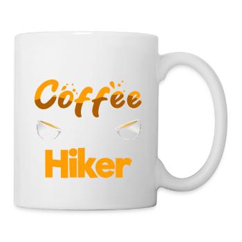 Half Coffee Half Hiker Funny Hiking Humor Trail - Mug - white - Right