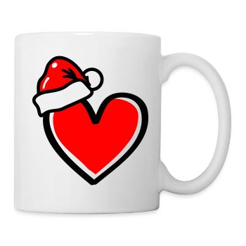 Coeur Noël Noël - Mug blanc - blanc - Droite