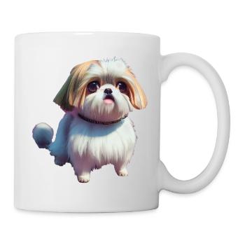 Shih Tzu Hund - Shih Tzu - Tasse - Weiß - Rechts