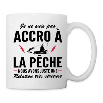 je ne suis pas accro à la pêche / humour pêche - Mug blanc - blanc - Droite