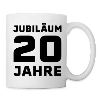 Jubiläum 20 Jahre Firmenjubiläum Geschenk - Tasse - Weiß - Rechts