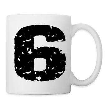 Maillot 6 numéros - Mug blanc - blanc - Droite