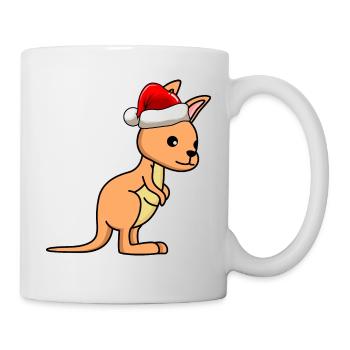 Kangaroo Comic Weihnachten - Tasse - Weiß - Rechts