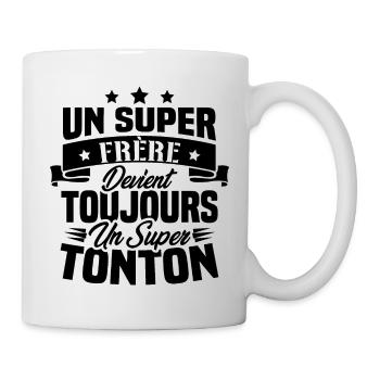 Un super frère devient toujours un super tonton - Mug blanc - blanc - Droite