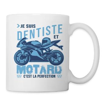 motard parfait dentiste parfait - Mug blanc - blanc - Droite