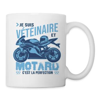 motard parfait vétéinaire parfait - Mug blanc - blanc - Droite
