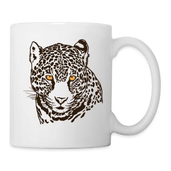 Jaguar Face Graphic Cool Big Cat Wild Animal Lover - Mug - white - Right