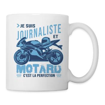 motard parfait journaliste parfait - Mug blanc - blanc - Droite