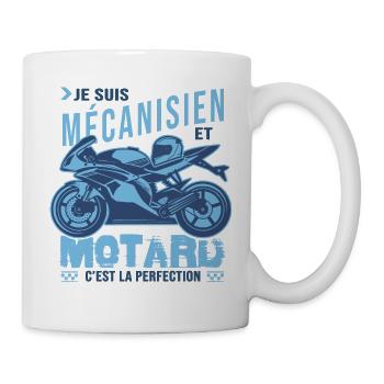 motard parfait mécanisien parfait - Mug blanc - blanc - Droite
