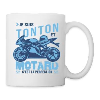 motard parfait tonton parfait oncle - Mug blanc - blanc - Droite