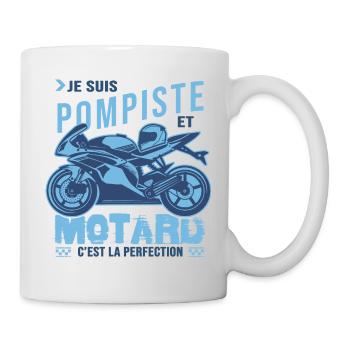motard parfait pompiste parfait - Mug blanc - blanc - Droite