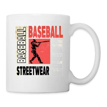 Baseball Baseballspieler USA Sport Vintage Retro - Tasse - Weiß - Rechts
