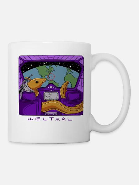Weltaal - Aal im Raumschiff - Tasse - Weiß