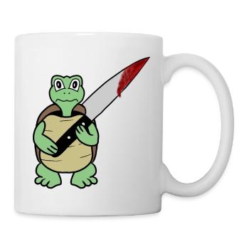 Killer Shildkröte- gemein und tödlich - Tasse - Weiß - Rechts