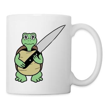 Killer Shildkröte- gemein und gefährlich - Tasse - Weiß - Rechts