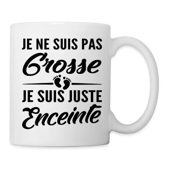 je suis juste enceinte / future maman - Mug blanc - blanc - Droite