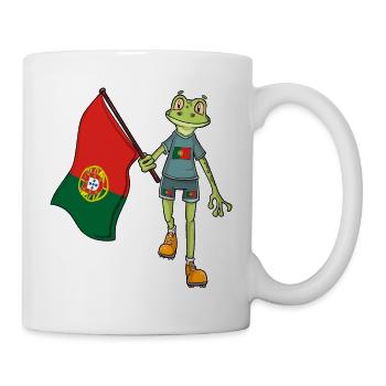 Grenouille fan du Portugal - Mug blanc - blanc - Droite