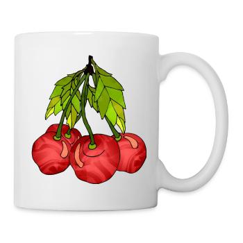Cerises - Mug blanc - blanc - Droite