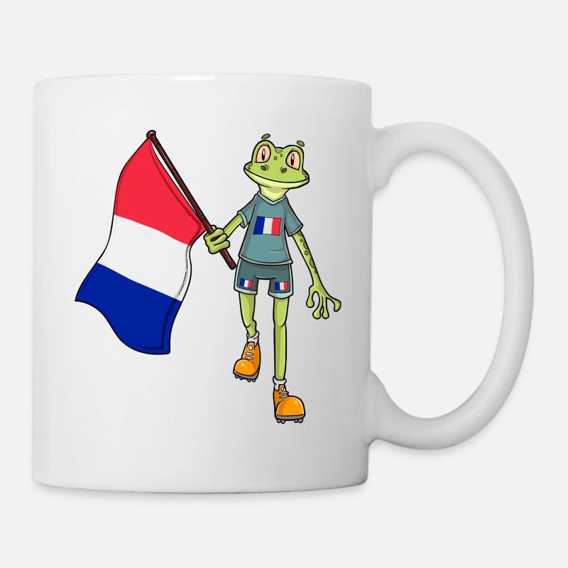France Fan Frog - Mug blanc - blanc