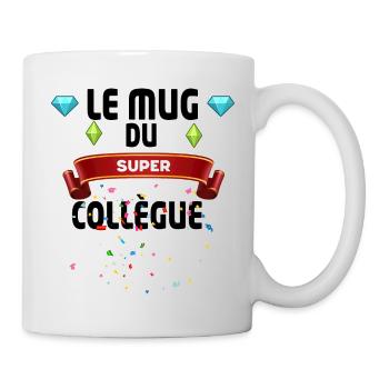 Tasse Super Collègue Humour Mug Cadeau - Mug blanc - blanc - Droite
