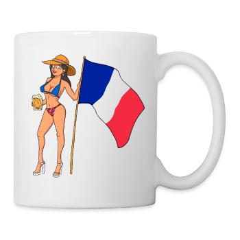 Sexy Woman France - Mug - white - Right