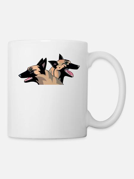 Malinois Duo - Tasse - Weiß